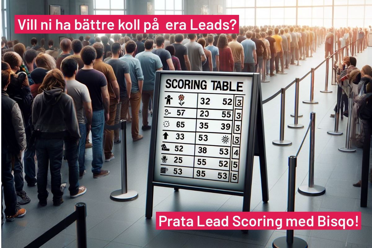 Kö med människor symboliserande Lead Scoring.
