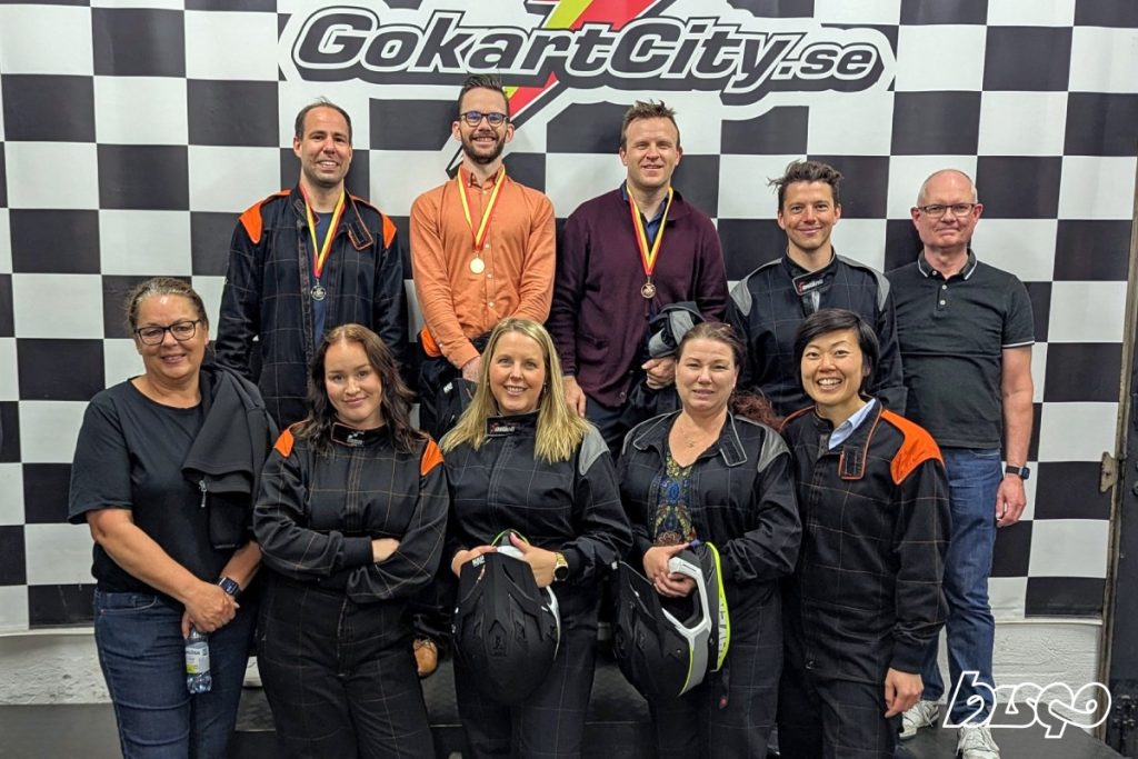 Bisqo-teamet på gokartbanan
