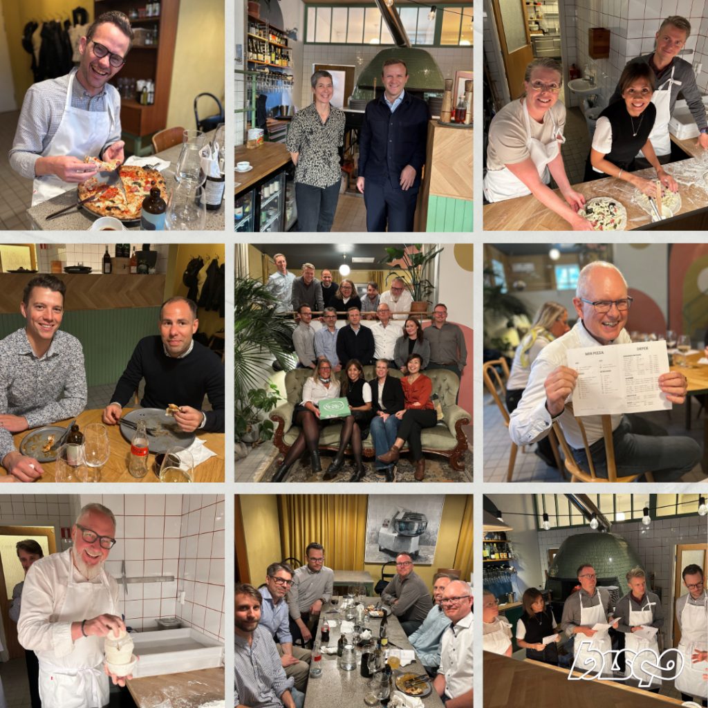 Kollage med bilder från Bisqo's 2års-firande.