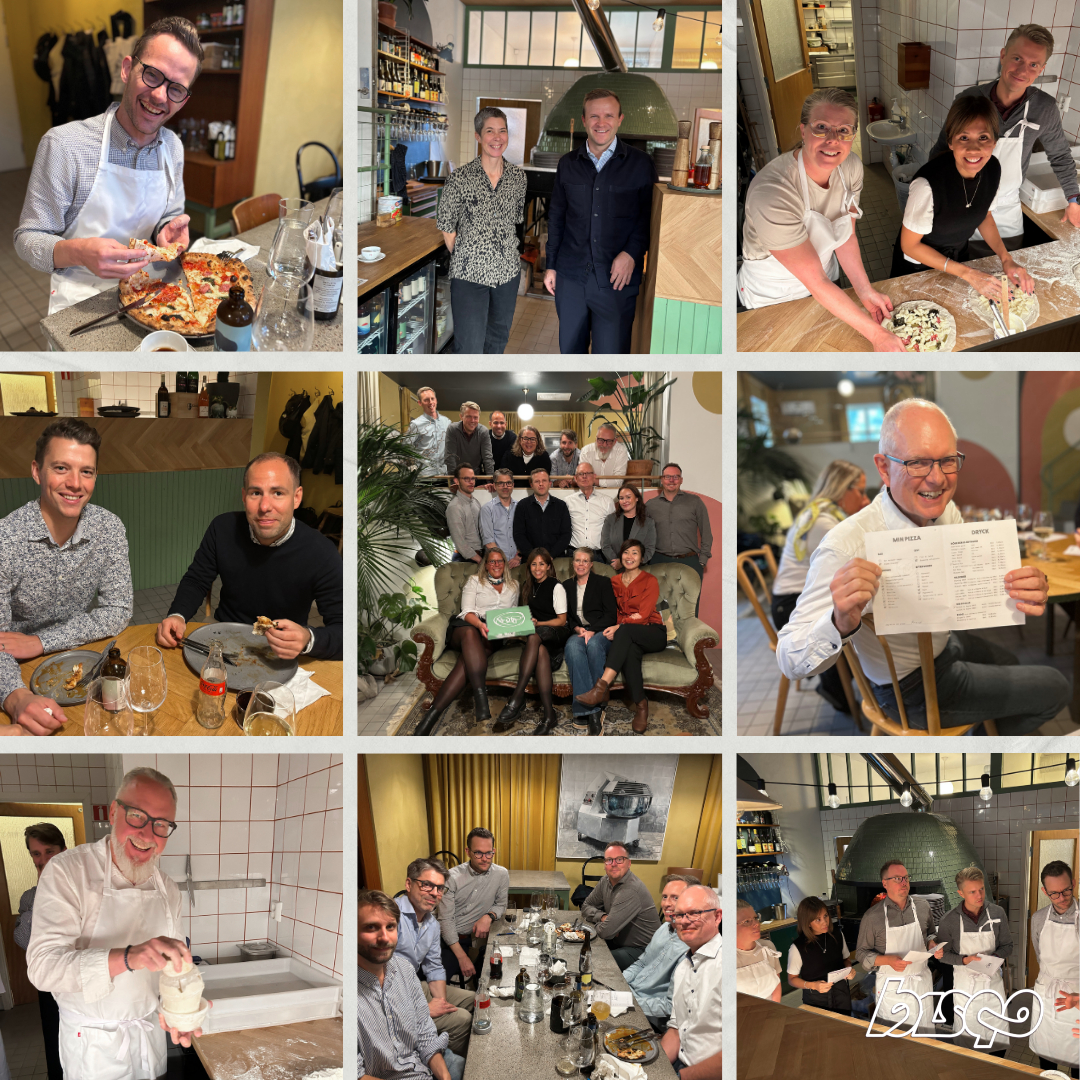 Kollage med bilder från Bisqo's 2års-firande.